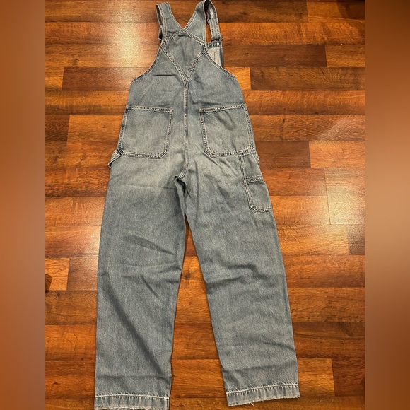 NWT Madewell Denim Relaxed Carpenter Overalls Lewisberg Wash Women’s Size Small - Picture 7 of 10